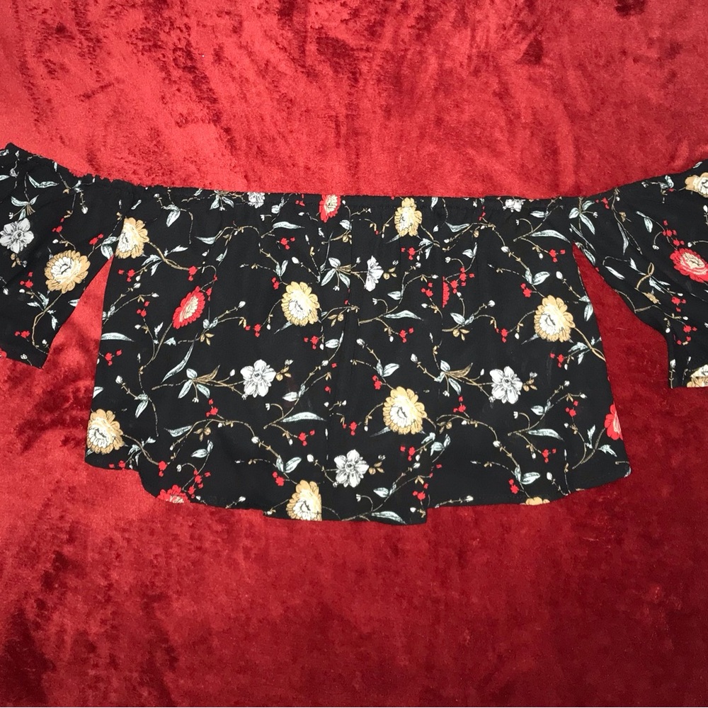 Papaya Black Floral Blouse